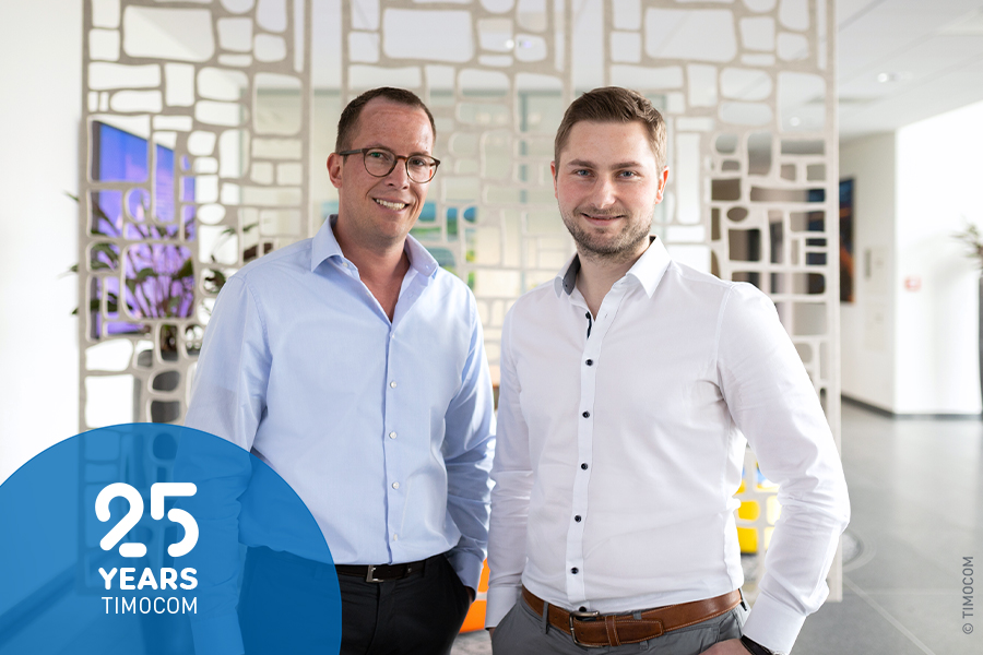 Sebastian Lehnen ir Tim Thiermann, FreightTech įmonės TIMOCOM generaliniai direktoriai